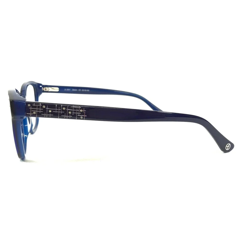 Judith Leiber Eyeglasses Frames JL-3041 Denim Blue Cat Eye Crystals 53-18-140